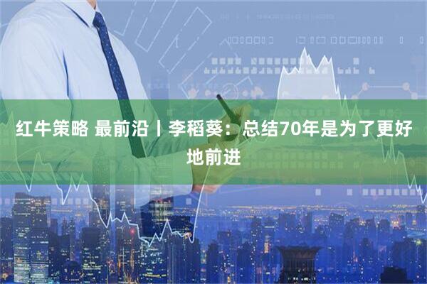 红牛策略 最前沿丨李稻葵：总结70年是为了更好地前进