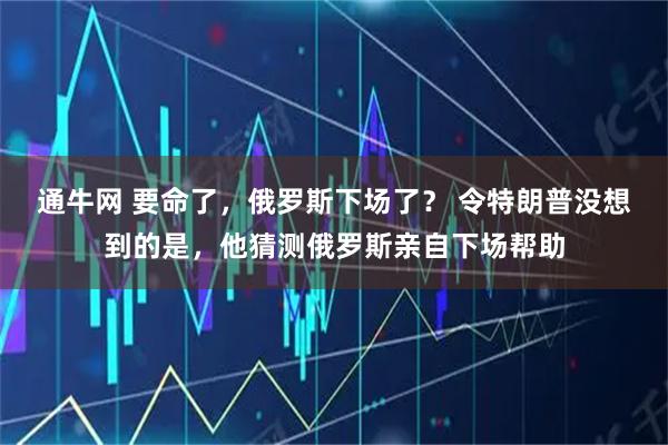 通牛网 要命了，俄罗斯下场了？ 令特朗普没想到的是，他猜测俄罗斯亲自下场帮助